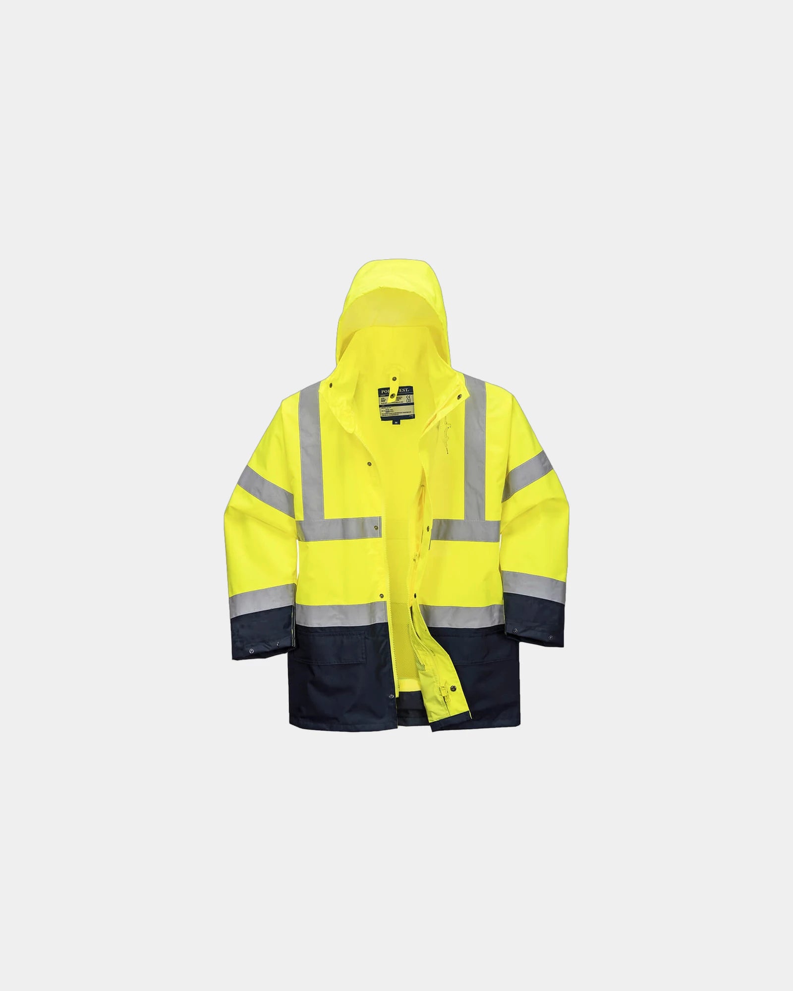 Parka 5 in 1 poliestere 300D da personalizzare - Giallo-Blu Navy